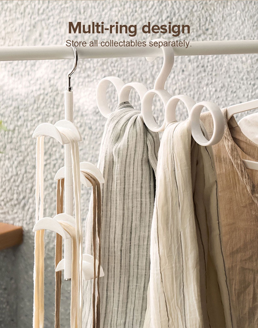 Multifunctional Hanger Tie Ring Rack-5
